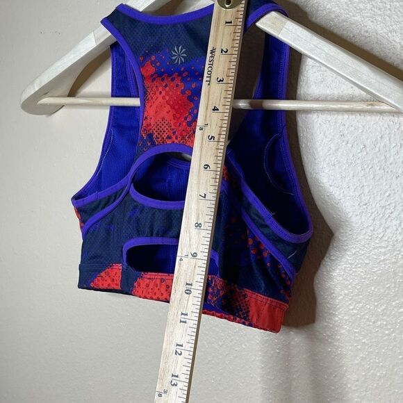 Athleta Womens Size XS Sports Bra Cutout Open Back Multicolor Workout - Picture 7 of 7